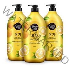 샤워메이트 유자 바디워시, 1200g, 3개