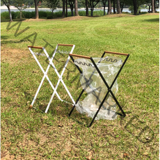 초경량 접이식 캠핑 쓰레기봉투 걸이, 우드 쓰레기봉투 걸이 블랙