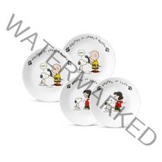 코렐 스누피 더 리본 에디션 원형 소접시 2p + 중접시 2p 세트, 1세트