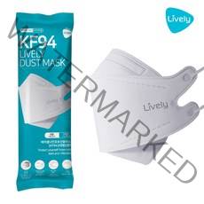 [라이블리] 프리미엄 귀안아픈 KF94마스크 숨쉬기편한 비말차단 고급형 마스크 대형 화이트 30매