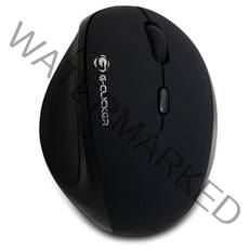 G-Clicker 인체공학 무소음 무선 버티컬 마우스 GM-W810, 블랙