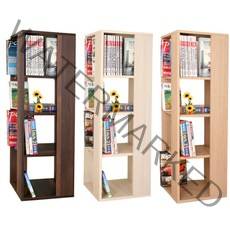 솔이홈 유로 회전책장 책꽂이 국내직접제조 책정리선반, 3단회전책장(네추럴)