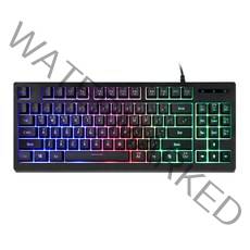 앱코 HACKER K150 텐키리스 레인보우 LED 게이밍 멤브레인 키보드, 블랙