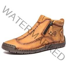 브랜드 남성용 부츠 가죽 남성용 발목 부츠 작업 부츠 수제 금속 지퍼 야외 남성용 럭셔리 부츠 가죽 디자이너 부츠