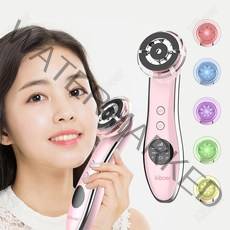 Kiboer 갈바닉 마사지기 RF LED광테라피 EMS 진동 홈케어 피부관리기 휴대용 USB충전 2색, 핑크, Kiboer-115