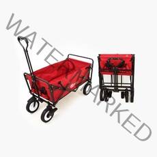 던 접이식 캠핑 웨건 카트, 레드