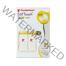 더블하트 소프트터치 모유실감 PPSU 노꼭지 젖병 트윈팩, 노꼭지(240ml), 오렌지 x 2팩