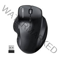 코시 무소음 세미 버티컬 무선 마우스 M2154WL, 블랙