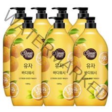샤워메이트 유자 대용량 1200g 바디워시, 7개
