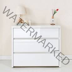 퍼니 3단 와이드 서랍장 1500 광폭 옷수납 틈새 하이그로시, 워시투톤