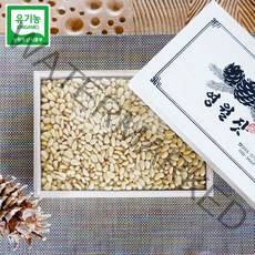 강원도 영월 유기농 잣 프리미엄 선물세트 500g (오동나무+보자기포장), 백잣 500g