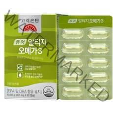 고려은단 퓨어 알티지 오메가3 업그레이드 48.06g (801mg x 60캡슐) [용량UP], 60캡슐, 5개