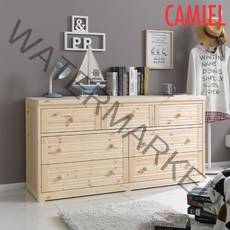 [기간한정 5% 할인이벤트][까미엘]로비 레드파인 1500 와이드 서랍장(TG_SN0001), 원목색