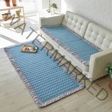 마이크로 화이바 퓨어 체크 쇼파패드, 퓨어 블루