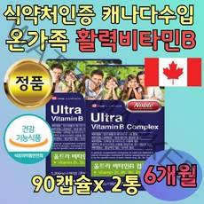 패밀리 비타민비 B군 활력 수용성 B1 B2 나이아신 2통 여성 남성 성인 청소년 20대 30대 40대 비군 복합제 고함량 시어머니 시아버지 보조제 캐나다 수입정품 피로에 좋은 보충제