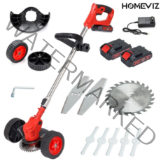 HOMEVIZ GC-3 24v 2 in 1 무선 충전식 예초기 전기예초기 배터리 2개 풀세트 잔디깎기