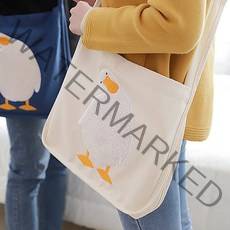 히키스 캔버스 프랜들리 덕 데일리 숄더 크로스 시티 에코백