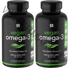 스포츠리서치 비건 오메가-3 DHA + EPA 630mg 베지 소프트젤, 60개입, 2개