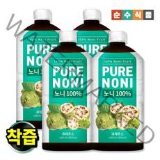 순수식품 착즙 노니 원액 노니주스 4병x1000ml NFC착즙, 1L, 4개