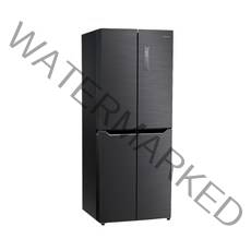 캐리어 클라윈드 피트인 4도어 냉장고 CRFSN420BFP 418L 방문설치, 블랙 메탈, CRF-SN420BFP