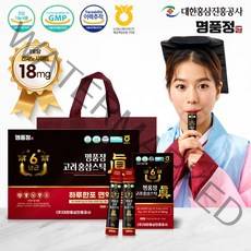대한홍삼진흥공사 명품정 6년근 고려 홍삼스틱 진 30포 + 부직포쇼핑백 (1포당 진세노사이드 18mg), 1세트(10gx30포/총300g)