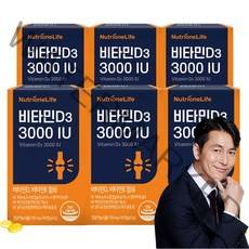 뉴트리원 흡수율 높은 비타민D3 3000IU 초소형캡슐 정우성 DSM사 비타민D 뼈건강 항산화 2중기능성, 6box(12개월분), 60정