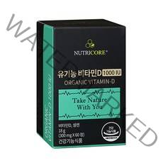 뉴트리코어 유기농 비타민D 1000 IU 18g, 60정, 1개