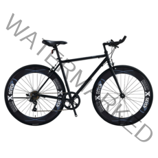 스마트자전거 700C X7B (엑스7비) 하이림 하이브리드 로드형 자전거, 매트블랙