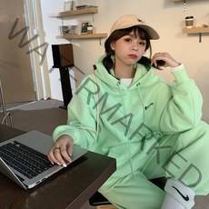 SURBORT 도톰 기모 후드 셋트 와이드 조거 팬츠 세트