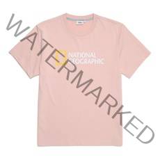 내셔널지오그래픽 네오디 빅 로고 반팔 티셔츠 SILVER PINK N225UTS920