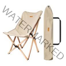 웨어캠프 캔버스 릴렉스 폴딩 우드체어, 탄, 1개