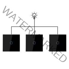 국내산전기소켓 전기소켓 전구소켓유리 블랙 라이트 터치 스위치가 있는 bingoelec, 1gang3way