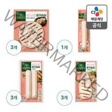 CJ제일제당 더건강한 닭가슴살 통살구이3+스테이크3+소시지3+꼬치1[T], 없음