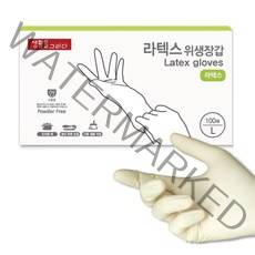 생활을그리다 라텍스 위생장갑, 대(L), 100개, 1개