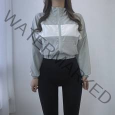 VANANA2 오버핏 컬러 배색 데일리 하이넥 바람막이 점퍼