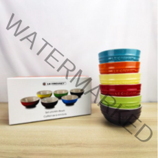 [르쿠르제] 레인보우 국 밥그릇 6종 세트 집들이선물 신혼부부 12cm