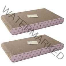 딩동펫 고양이 수직 스크래쳐 리필형 2p + 캣닢 2p 세트, 1세트