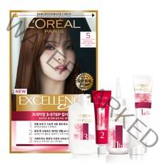 로레알파리 엑셀랑스 크림 염모제, 5호 자연갈색, 1개