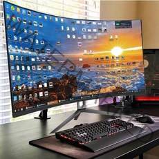 커브드 곡선 모니터 4k 해상도 27 인치 144hz 165hz uhd 세트 pc 데스크탑 게임 모니터, 1k144hz 커브드 블랙
