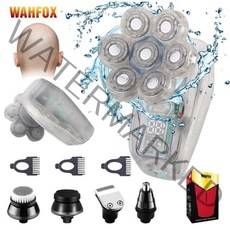 남성용 방수 전기 면도기 7 커터 플로팅 헤드 다기능 트리머, N01 .해외_Transparent With Box