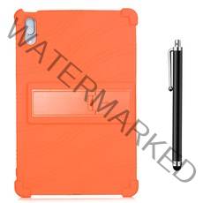 레노버 탭 P11 PRO 전용 범퍼 실리콘 거치대 케이스 + 터치펜 (TB-J706F J706L J706N), ORANGE
