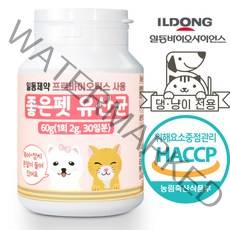 좋은펫 강아지 고양이 유산균 60g 북어 + 참치 혼합맛, 1개월분