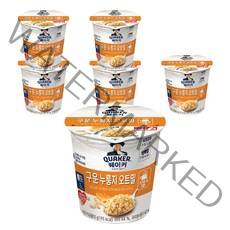 퀘이커 구운 누룽지 오트밀 시리얼컵, 50g, 6개