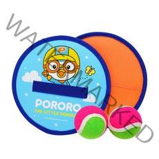 비앤씨 뽀로로 캐치판 2개 + 공 2개 캐치볼 세트, 혼합 색상