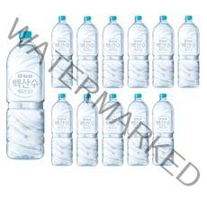 백산수 무라벨, 12개, 2L