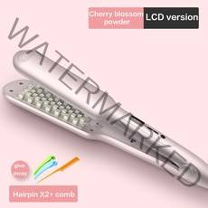 와플고데기 나이아가라 미니 뿌리볼륨 물결 히피 펌 고데기 솜털 옥수수 컬링 아이언 플랫, 분홍색, 유럽 연합