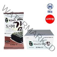 해농 재래 미니 도시락김, 240개, 2g(6매)