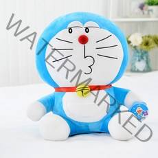 도라에몽 피규어 뽀글이 장난감 로봇 고양이 쿠션 인형 큰 인형 어린이날 생일 선물, [공식정판] 오리지널 뽀뽀 표정, 높이 25센티cm