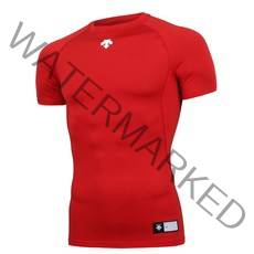 데상트 DESCENTE S9121ZCO11 RED0 베이스볼 크루넥 반팔 언더셔츠