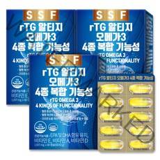 순수식품 rTG 오메가3 비타민D 1000mg, 60캡슐, 3box
